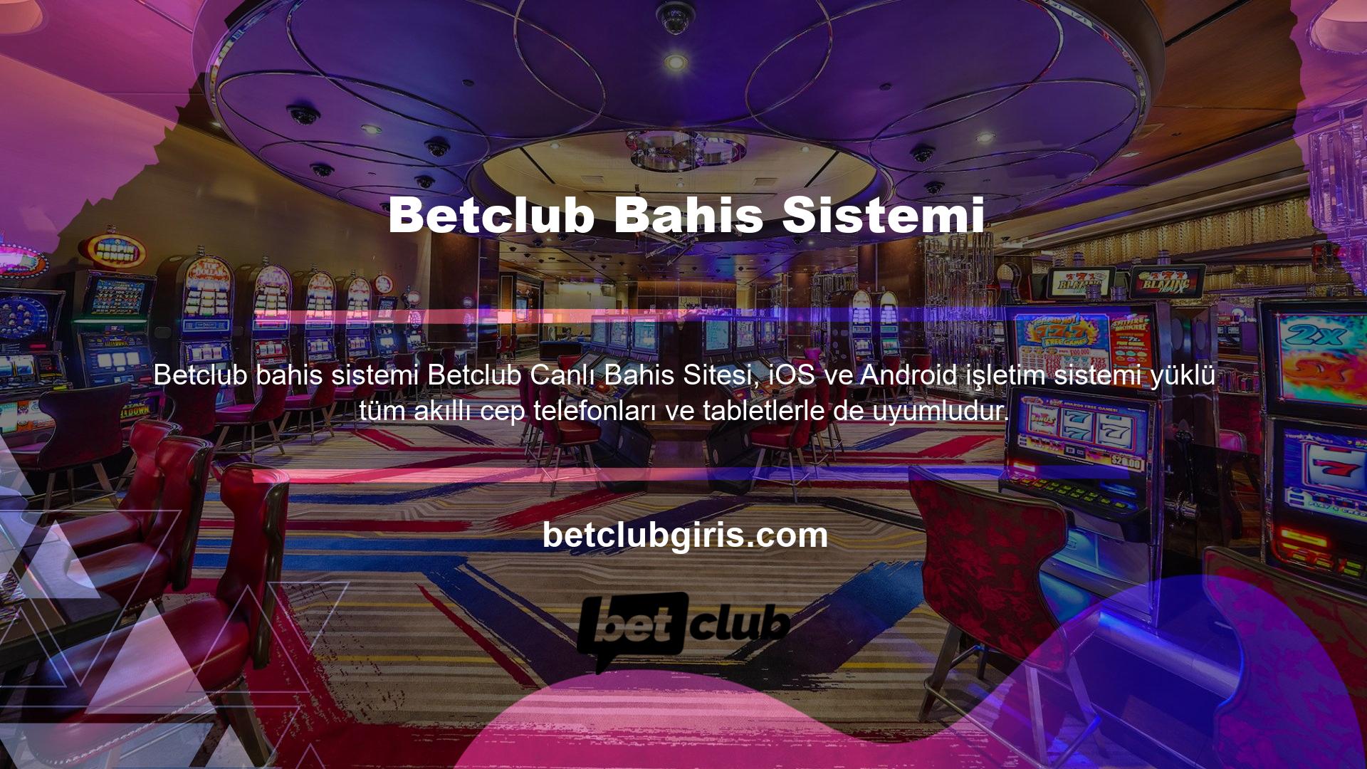 Betclub mobil programı ile, cep telefonlarınız aracılığıyla istediğiniz yerden herhangi bir maç kaçırmadan bir bahis kuponu yapabilir ve casino oyunları oynayabilirsiniz